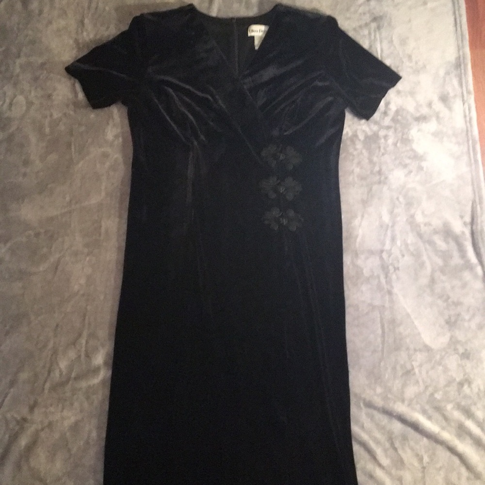 Classic Black Velvet Dress